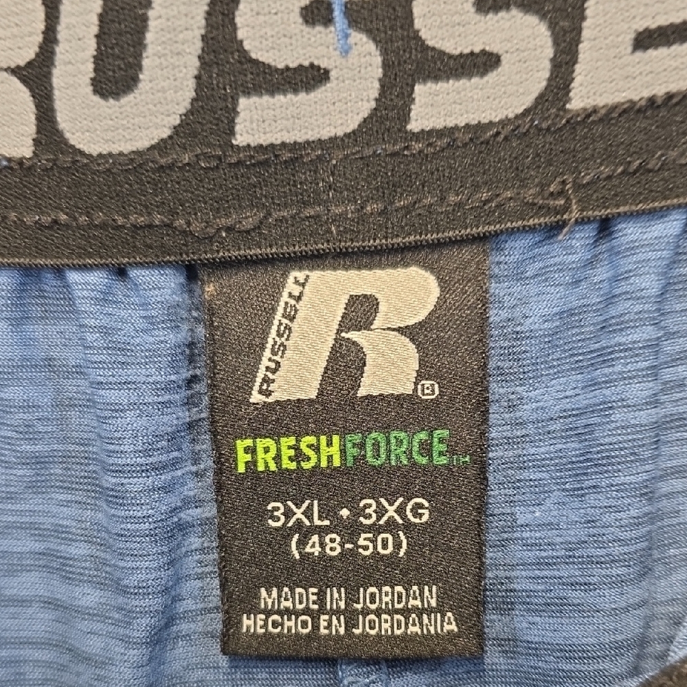 Russell Athletic FreshForce Shorts Men’s 3XL Blue Moisture Wicking - Picture 2 of 9
